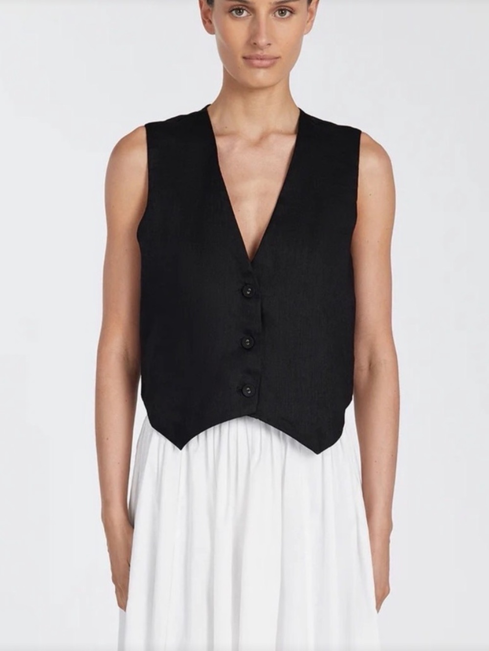 DISSH Banks Black Linen Vest